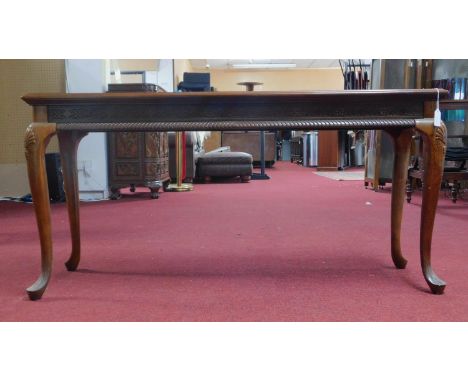 A Georgian style mahogany console table, H.67 W.147 D.37cm 