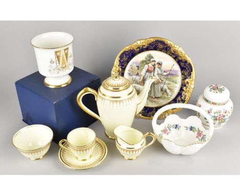 A Collection of Various Ceramics to Comprise Hammersley Cabinet Plate, Boxed Coalport Beaker, New Chelsea Coffeewares (Condit