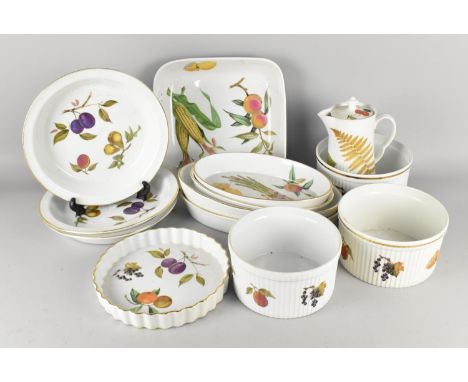 A Collection of Various Royal Worcester Oven to Table Dinnerwares to Comprise Evesham Dishes, Flan Dish etc