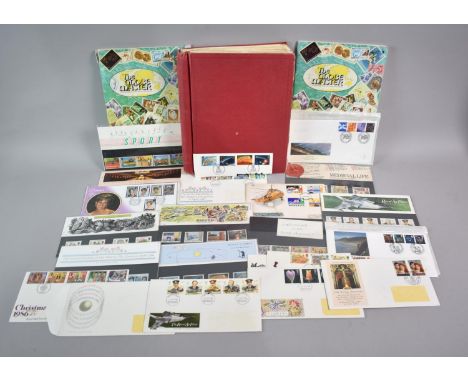A Vintage Stamp Album Containing British, Colonial and Foreign Stamps together with Two Globemaster Schoolboy Stamp Albums an