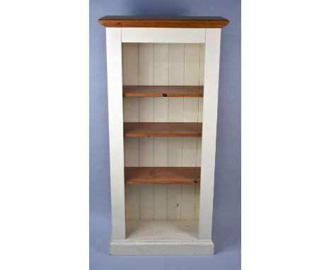 A Cream Painted Three Shelf Open Kitchen Unit, 66cms Wide and 137cms High