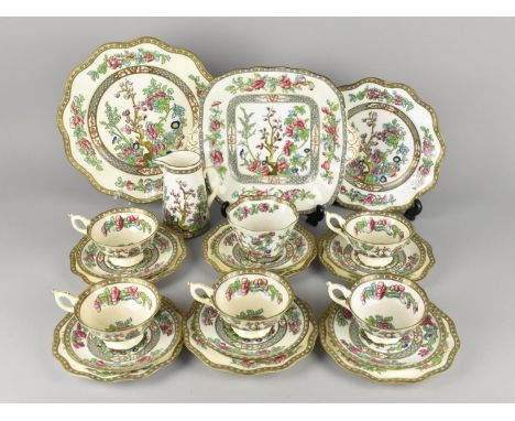 A Collection of Coalport Indian Tree Teawares to Comprise Five Cups, Six Saucers, Six Side Plates, Milk Jug, Sugar Bowl, Cake