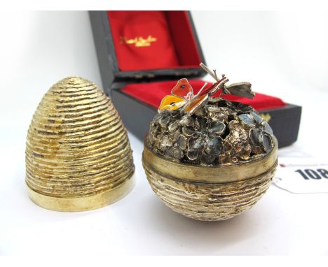 Stuart Devlin, A Hallmarked Silver Gilt Limited Edition Novelty Egg, Stuart Devlin, London 1975, of allover textured design, 