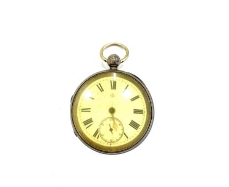 Antique gents hallmarked .925 sterling silver open faced pocket watch key-wind, spares and repairs  maker Evan Evans Lampeter