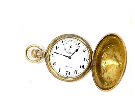 Vintage gents admiral rolled gold full hunter pocket watch hand-wind working (No warranty given) 15 jewels  code on case - 38