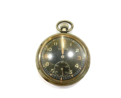 Vintage gents Moeris GSTP WW2 military issued pocket watch hand-wind  spares and repairs w/ 15 jewels, signed Moeris dial &am