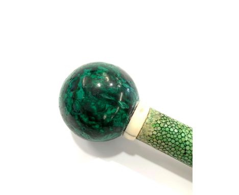 Shargreen walking stick, with lapis ball head 