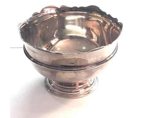 Vintage Irish silver rose bowl measures approx 12.4cm dia weight 321g good condition Irish silver hallmarks 