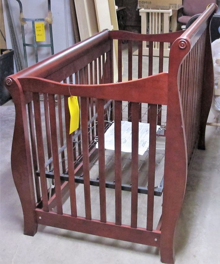 FINISHED WOODEN BABY CRIB