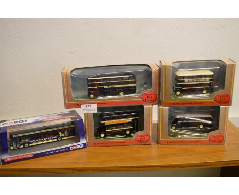 Five Diecast East Yorkshire Model Buses 00 Scale by Corgi and First Edition