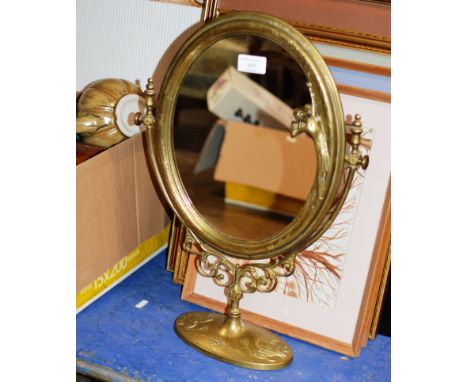 ORNATE GILT EASEL MIRROR     