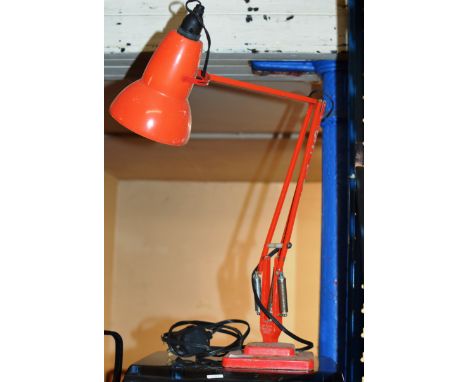 VINTAGE HERBERT TERRY ANGLE POISE DESK LAMP IN RED     