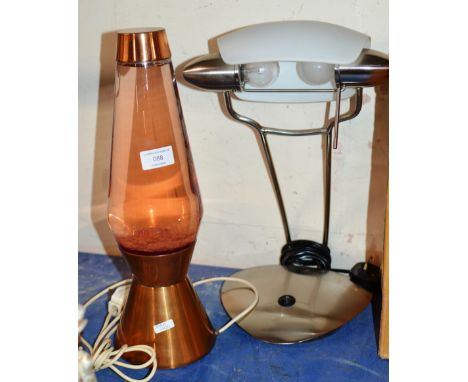 VINTAGE / RETRO LAVA LAMP &amp; MODERN DESK LAMP     