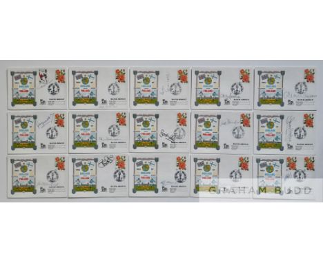 Set of 15 individually hand signed&nbsp;limited edition (no 69/100 denoted to reverse as shown) First Day Covers for the Engl