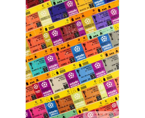 A very-near complete collection of 31 tickets from the 1970 World&nbsp; Cup in Mexico,
lacking only the ticket from the Quart