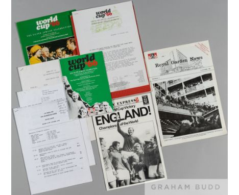 World Cup England 1966 excellent package,
includes SOS 25th Anniversary dinner held at Wembley Stadium on 21st October 1991 i