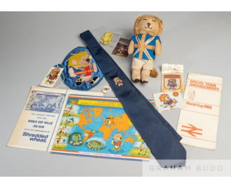 World Cup 1966 England selection re: World Cup Willie,
includes original World Cup Willie cloth doll, 8in. high (note not pla