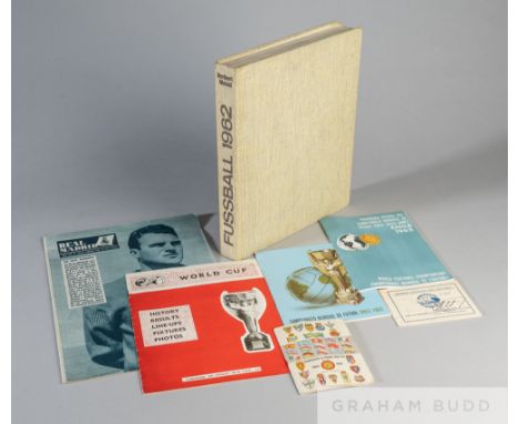 World Cup Chile 1962 selection,&nbsp;
includes tournament programme, World Cup brochure, journalists travel ticket, small boo