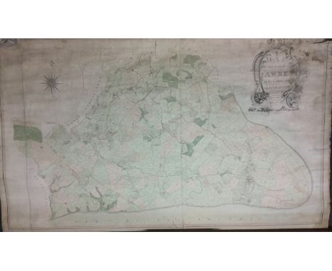 An early 19th century working estate chart, Map of the Parish of Awre in the County of Gloucester, Made partly from Old Surve