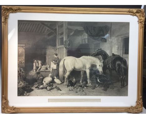 After John Frederick Herring, Snr. (1795-1865), A Glimpse of an English Homestead, published by Lipschitz [c.1870], monochrom