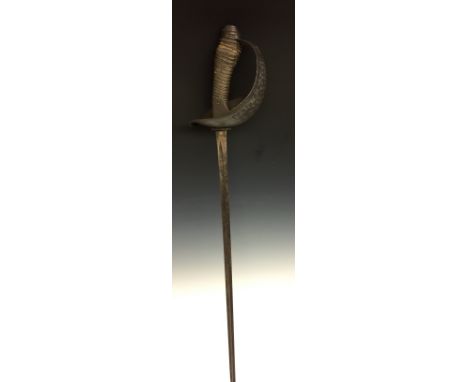 A 1908 pattern cavalry trooper's sword, by Henry Wilkinson, Pall Mall, London, 87cm straight fullered blade, bowl guard chase