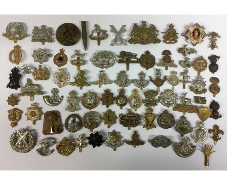 Militaria - a collection of cap and shoulder badges, various regiments, including Gloucestershire, Lancashire PWV, Royal Cana