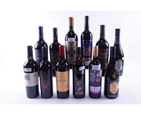 12 BOTTLES CHINESE CABERNET SAUVIGNONSilk Road Vineyards Reserve 2020; Chateau Changyu Afip; Chateau Crescent 2021; Chateau A