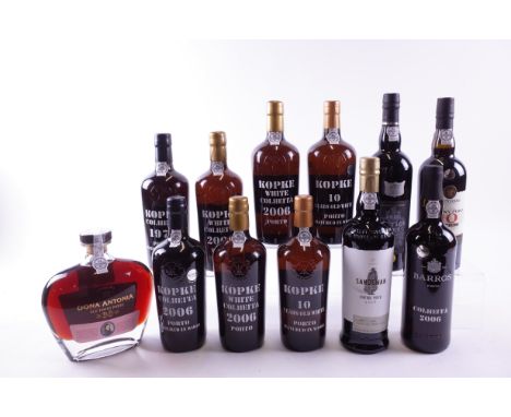 12 BOTTLES PORTFerreira Dona Antonia Old Tawny 30 YO; Sogevinus Fine Wines Kopke Colheita 1975, 4 x Kopke Colheita 2006 and 2