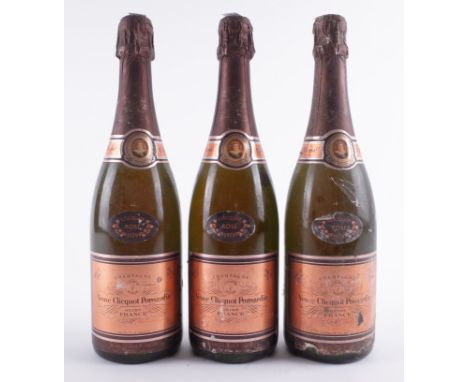 THREE BOTTLES VEUVE CLICQUOT, ROSÉ, VINTAGE 1979From the Wine Cellar of the late Michael Blyth-WhitelockWine Disclaimer:&nbsp