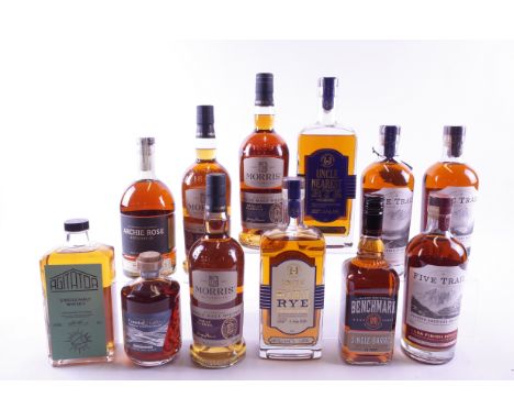 12 BOTTLES WHISKY/WHISKEYAgitator Single Malt; Coastal Stone Single Malt (50cl); Morris 2 x Single Malt Tokay Barrel and Sing