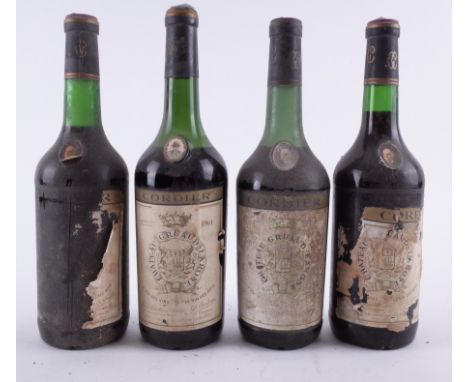 FOUR BOTTLES CHÂTEAU GRUAUD-LAROSE, 2ÈME CRU CLASSÉ, ST. JULIEN1 bottle 1961 - level upper shoulder.  3 bottles vintage unkno