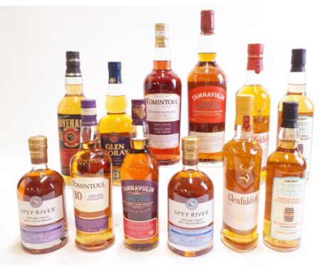 12 BOTTLES SINGLE MALT SCOTCH WHISKYMurray McDavid Madeira Finish Barrique Cask and Port Finish Barrique Cask; Glenfiddich Am