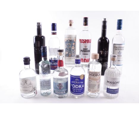 12 BOTTLES VODKARenaissance English Artisan; Koral 5 Times Distilled; Lancaster Spirits English Grain; Australian Distilling 