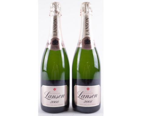 TWO BOTTLES LANSON VINTAGE 2008In original presentation box.From the Wine Cellar of the late Michael Blyth-WhitelockWine Disc