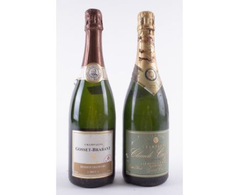 TWO BOTTLES NON-VINTAGE CHAMPAGNEClaude Cazals, Cuvée Vive, NV; Gossez Brabant, Reserve, Grand Cru, NVFrom the Wine Cellar of