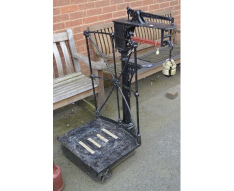 A vintage set of W and T Avery sack weighing scales