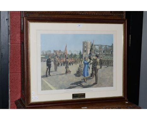 Terence Cuneo, after, Presentation of the Colours to 3rd Battalion The Worcestershire and Sherwood Foresters Regiment, by Her