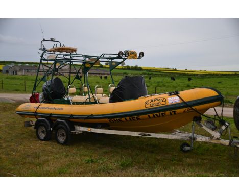 A CAMEL TROPHY RIBTEC 655 EDITIONThis RIB competed in the unique Camel Trophy 2000: an Orienteering Expedition Adventure base