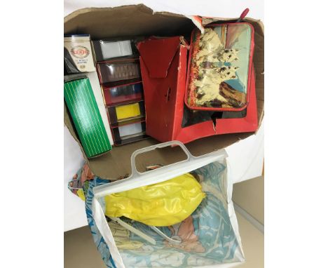 A box of toys to inc. a boxed steam engine, models of yesteryear, action men &amp; accessories
