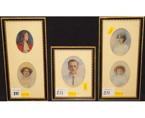 Leslie Moore - a miniature portrait of Sir Robert Baden-Powell (1857-1941), with inscription verso, bodycolour, 8.5 x 6.3cms;