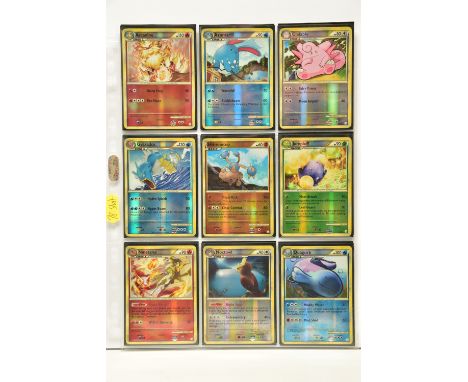 COMPLETE POKEMON HEART GOLD &amp; SOUL SILVER REVERSE HOLO BASE SET, all cards are present (cards 104-123 and the Alph Lithog