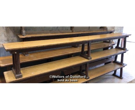 *OAK GYMNASIUM BENCH WITH 3 FEET - 2.98M L