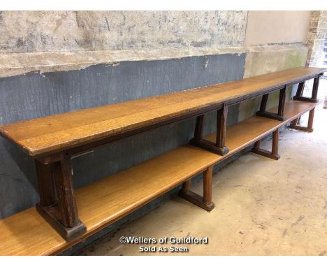 *OAK GYMNASIUM BENCH WITH 4 FEET - 3.82M L