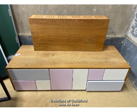 *MODERN BENCH WITH PLENTY OF STORAGE - 92CM H X 154CM L X 56CM D