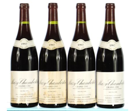 1997 Frederic Esmonin, Mazis-Chambertin Grand Cru 4x75cl  Labels stained.  Part of the personal collection of a retired wine 
