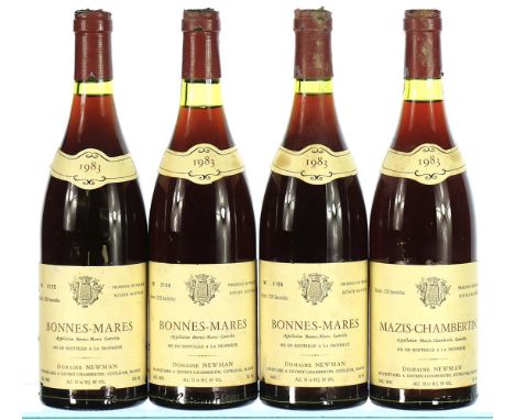 1983 Domaine Newman, Bonnes-Mares 3x75cl 1983 Domaine Newman, Mazis-Chambertin 1x75cl  Total 4x75cl  Labels scuffed and soile
