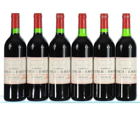 1989 Chateau Lynch Bages 5eme Cru Classe, Pauillac 6x75cl  2 VTS.  Part of the personal collection of a retired wine merchant