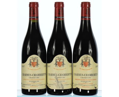 1997 Geantet Pansiot, Charmes-Chambertin Grand Cru 3x75cl  2 labels damaged.  Part of the personal collection of a retired wi