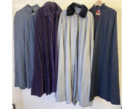 4 vintage theatre costume long length capes. 