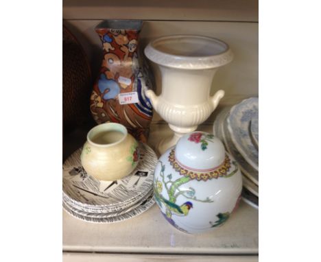 VASES, HOMEMAKER PLATES, GINGER JAR AND RADFORD POT,H28CM.  D3